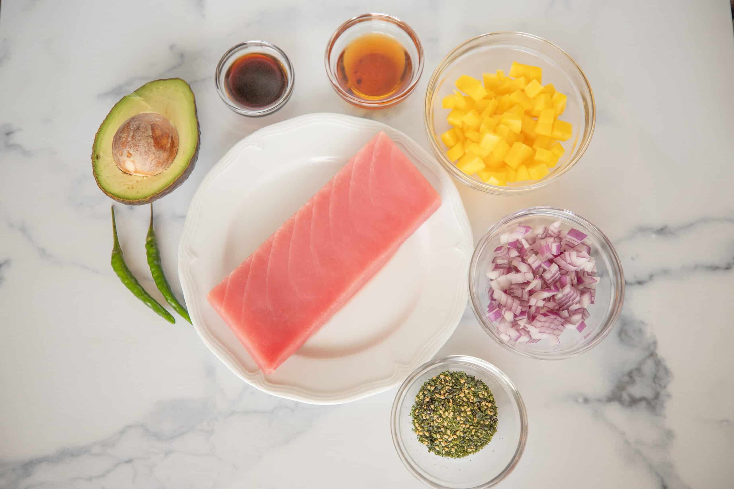 Ahi Tuna Tostada Ingredients