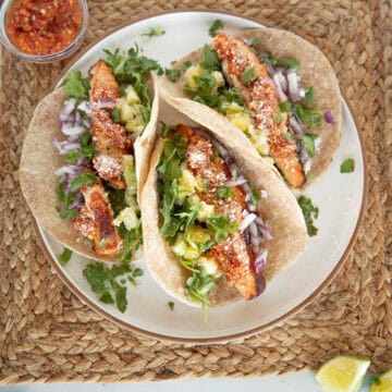 Air Fryer Salmon Tacos