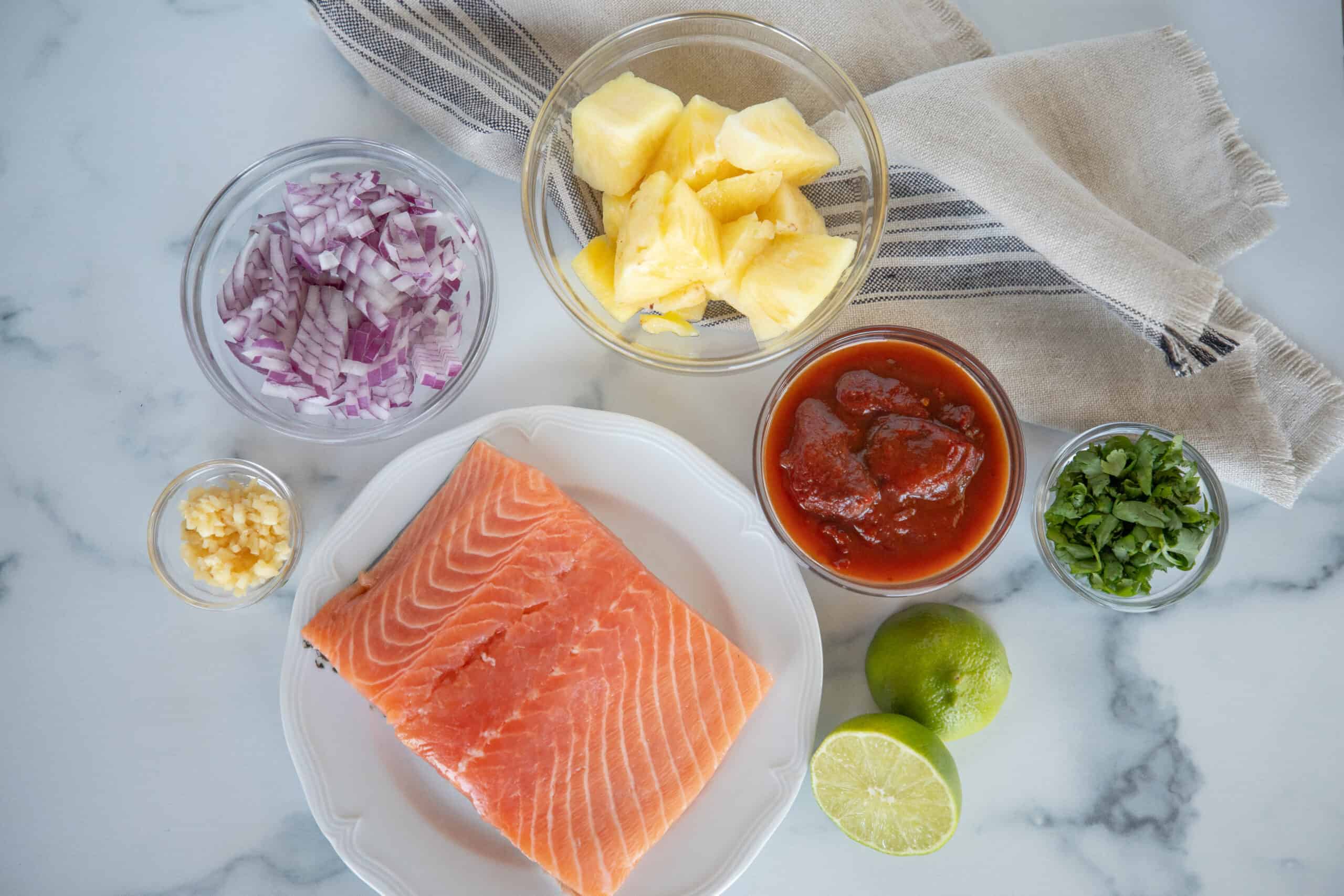 Air Fryer Salmon Tacos - Ingredients