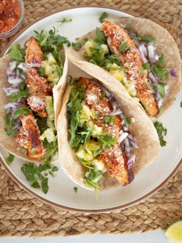 Air Fryer Salmon Tacos